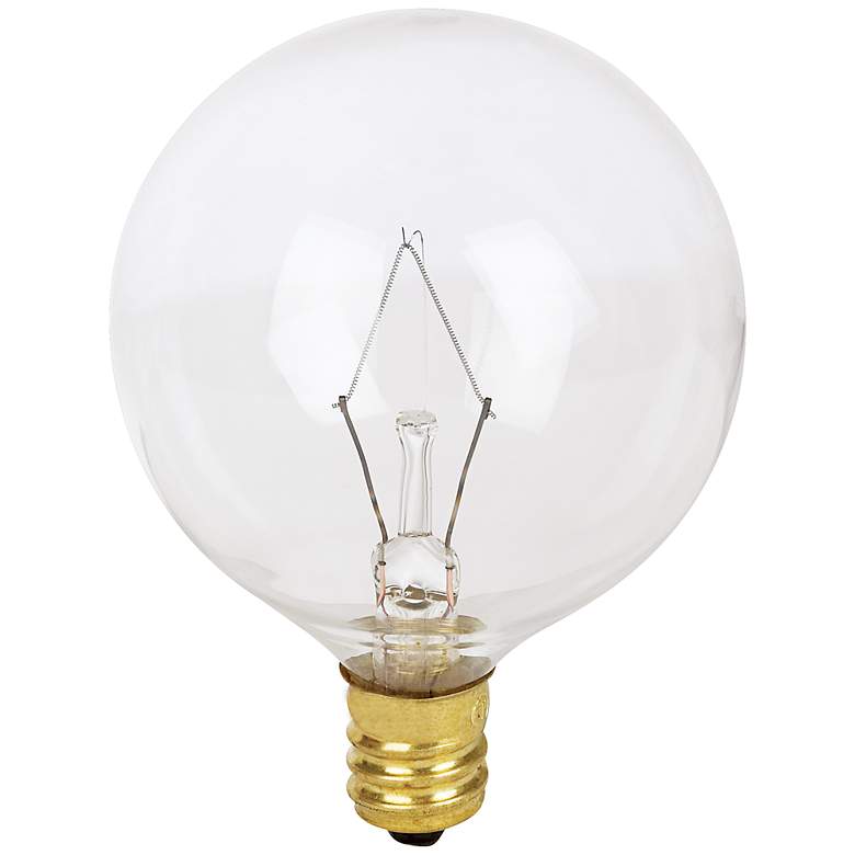 Image 1 60 Watt Candle Base Clear Bulb