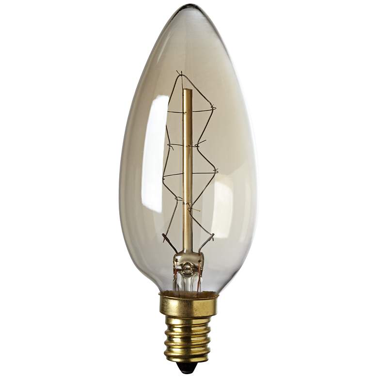 Image 1 60 Watt Edison Style Candelabra Base Amber Light Bulb