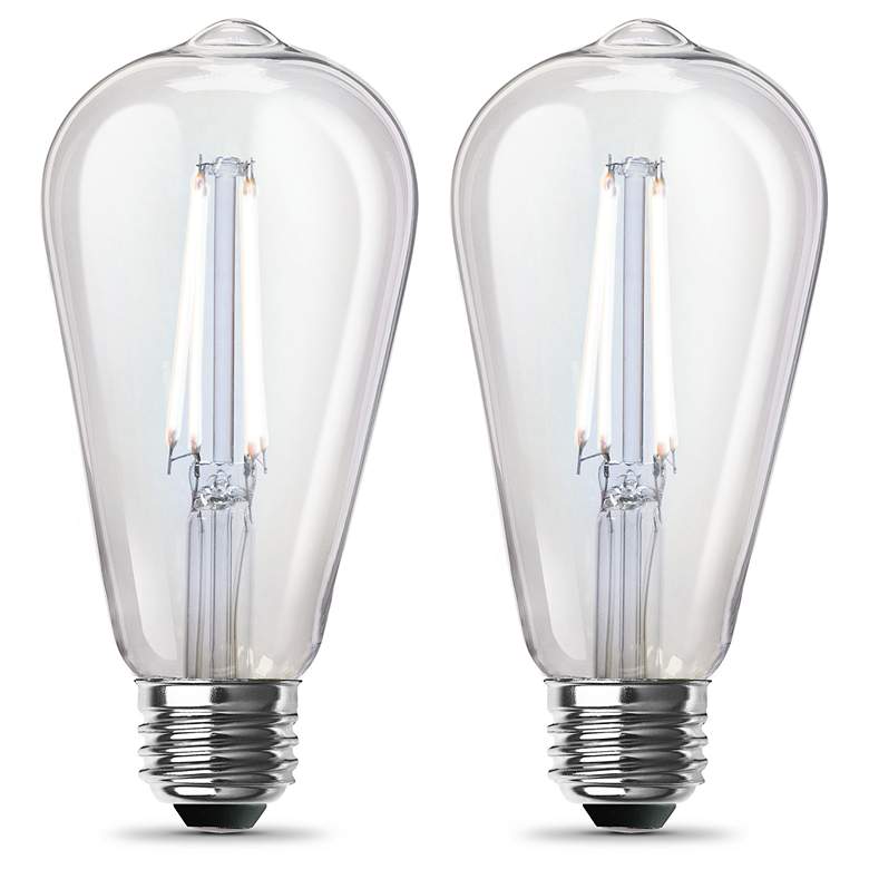 Image 1 60 Watt Equivalent 8.8 Watt Filament LED Dimmable Edison Bulb Pack of 2