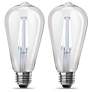 60 Watt Equivalent 8.8 Watt Filament LED Dimmable Edison Bulb Pack of 2