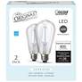 60 Watt Equivalent 8.8 Watt Filament LED Dimmable Edison Bulb Pack of 2