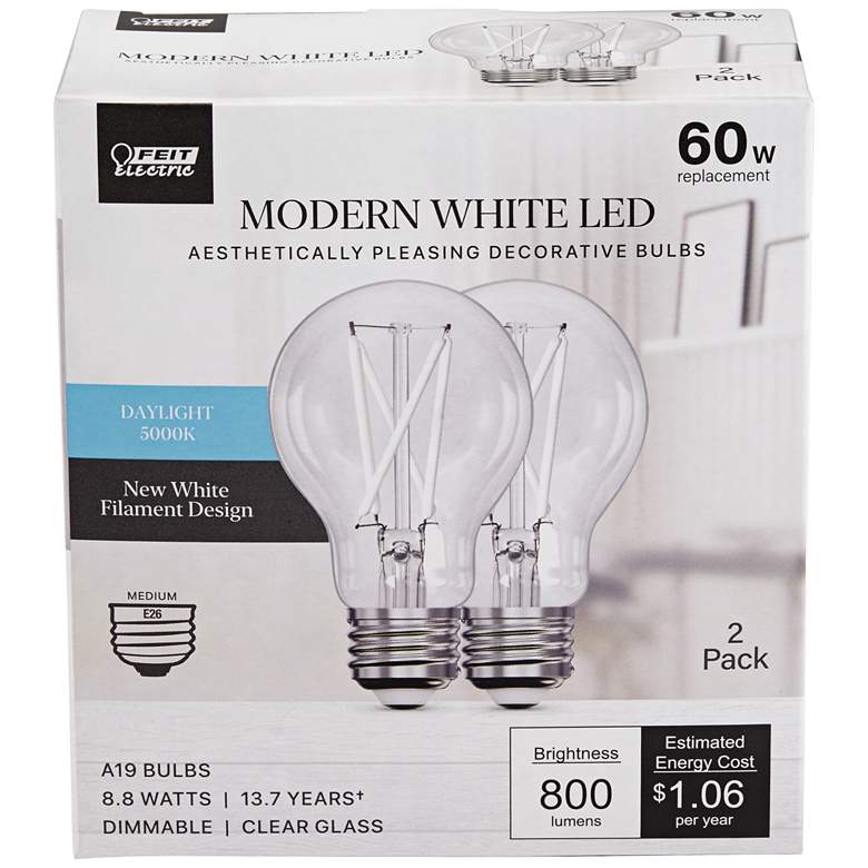 Image 3 60 Watt Equivalent Clear 5000K 8.8W LED Dimmable B10 2-Pack more views