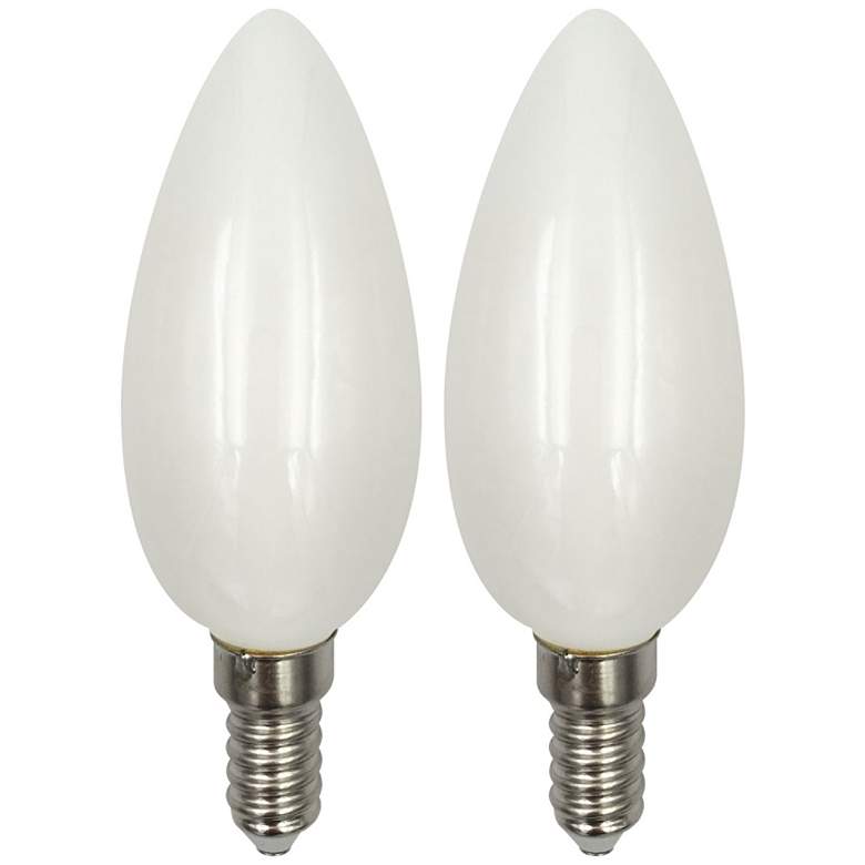 Image 1 60 Watt Equivalent Frosted 6W LED Dimmable Candelabra 2-Pack