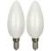 60 Watt Equivalent Frosted 6W LED Dimmable Candelabra 2-Pack