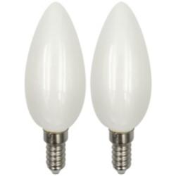 60 Watt Equivalent Frosted 6W LED Dimmable Candelabra 2-Pack