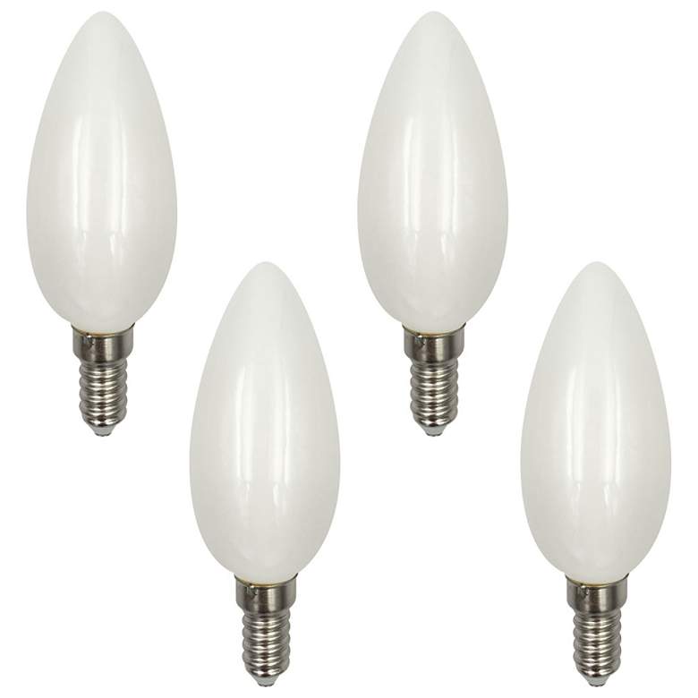 Image 1 60 Watt Equivalent Frosted 6W LED Dimmable Candelabra 4-Pack