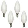 60 Watt Equivalent Frosted 6W LED Dimmable Candelabra 4-Pack