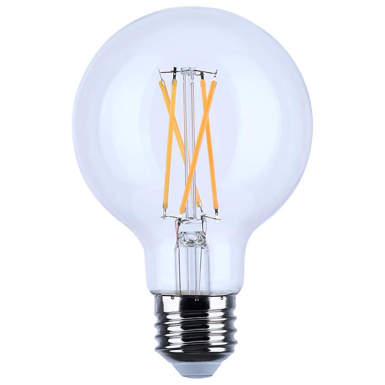 Image 1 60 Watt Equivalent Satco Clear 6W LED Dimmable Standard Bulb