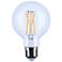 60 Watt Equivalent Satco Clear 6W LED Dimmable Standard Bulb