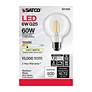 5_60 Watt Equivalent Satco Clear 6W LED Dimmable Standard Bulb more views