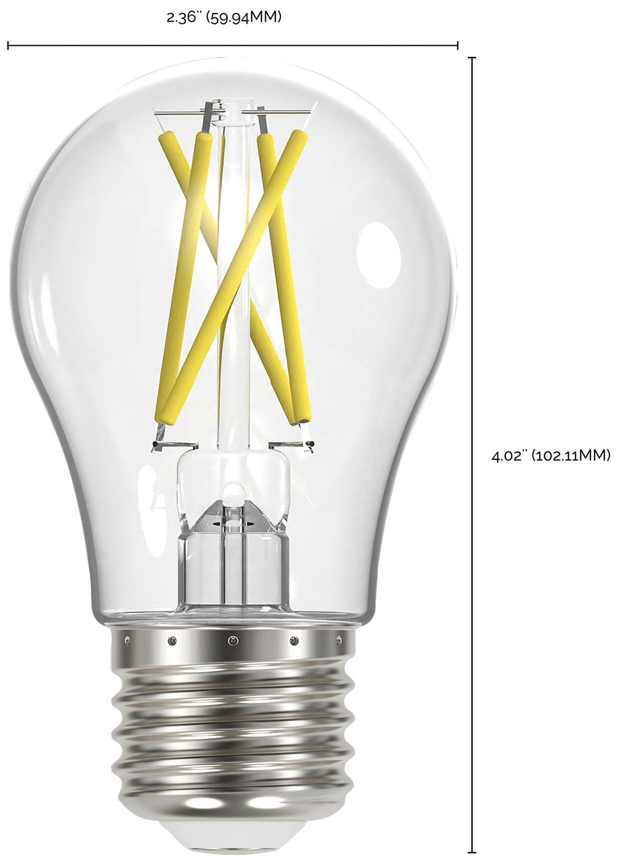 Image 6 60 Watt Equivalent Satco Clear 8W 2700K LED Dimmable E26 A19 Pack of 6 more views