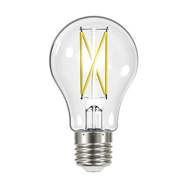 60 Watt Equivalent Satco Clear 8W 2700K LED Dimmable E26 A19
