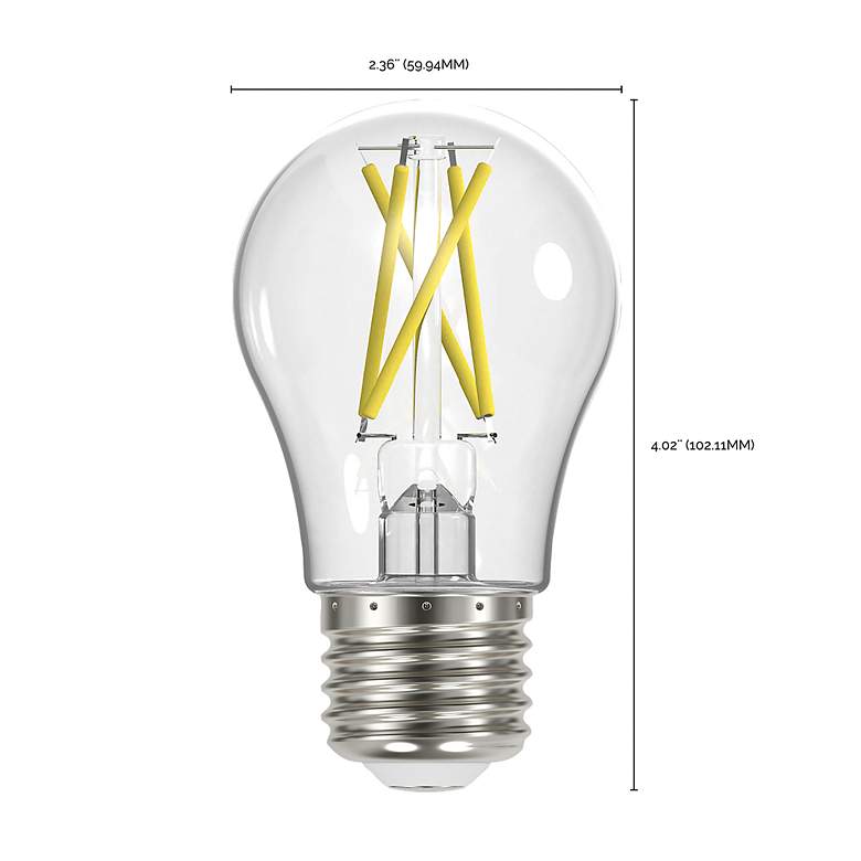 Image 6 60 Watt Equivalent Satco Clear 8W 5000K LED Dimmable E26 A19 more views