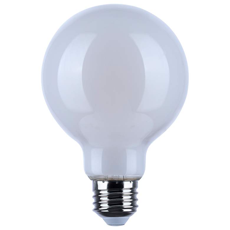 Image 1 60 Watt Equivalent Satco White 6W LED Dimmable Standard Bulb