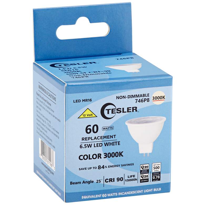 Image 2 60 Watt Equivalent Tesler 6.5W LED Non-Dimmable G5.3 MR16 more views