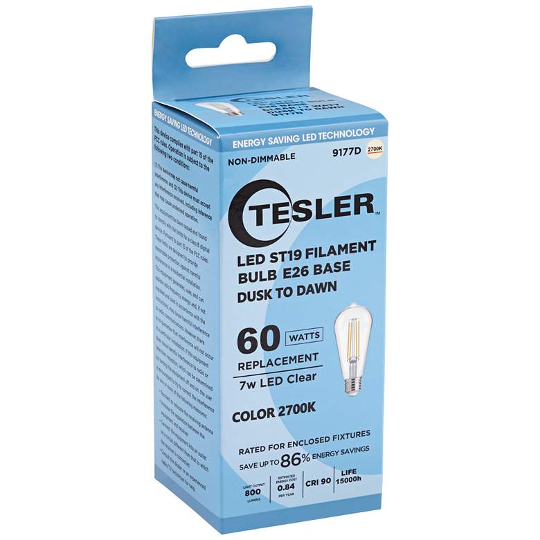 Image 2 60 Watt Equivalent Tesler 7W LED Filament Standard ST19 Bulb more views
