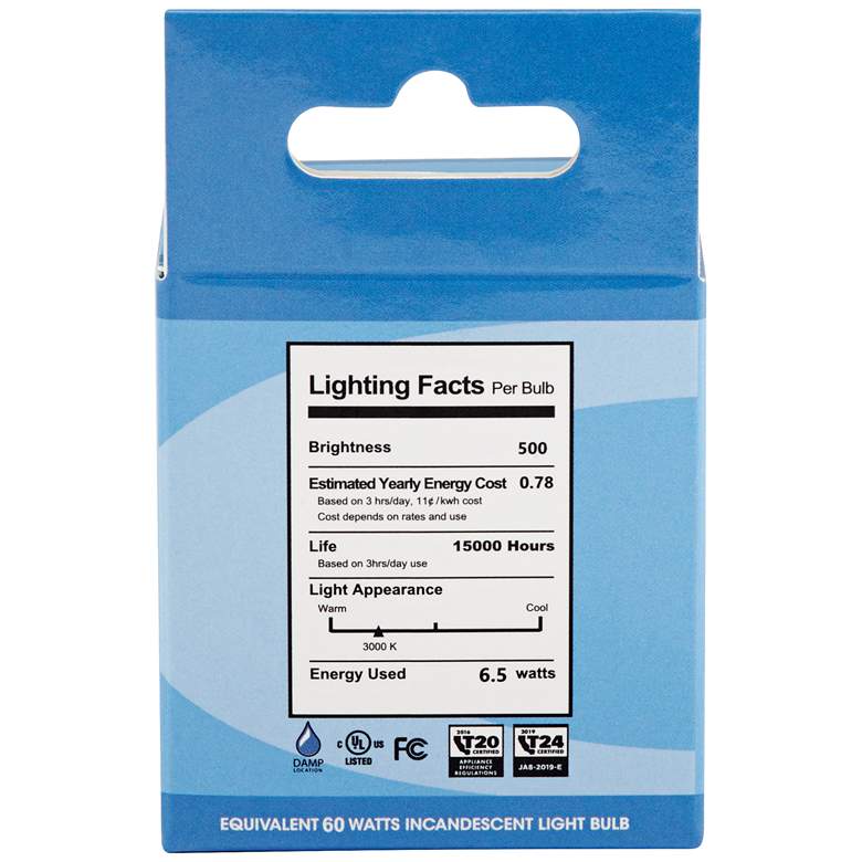 Image 3 60 Watt Equivalent Tesler Silver 6.5W LED G5.3 MR16 Bulb more views