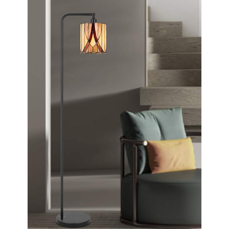 Image 4 60 Watt Fiorello Down Bridge Metal Tiffany Floor Lamp more views