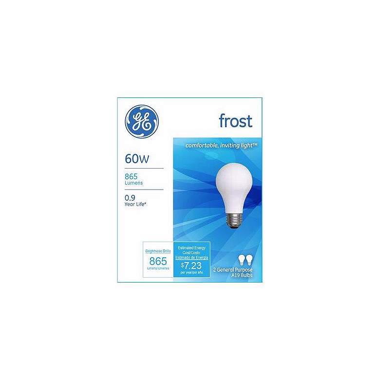 Image 1 60 Watt General Purpose Frost Light Bulbs - 2 Pack by GE