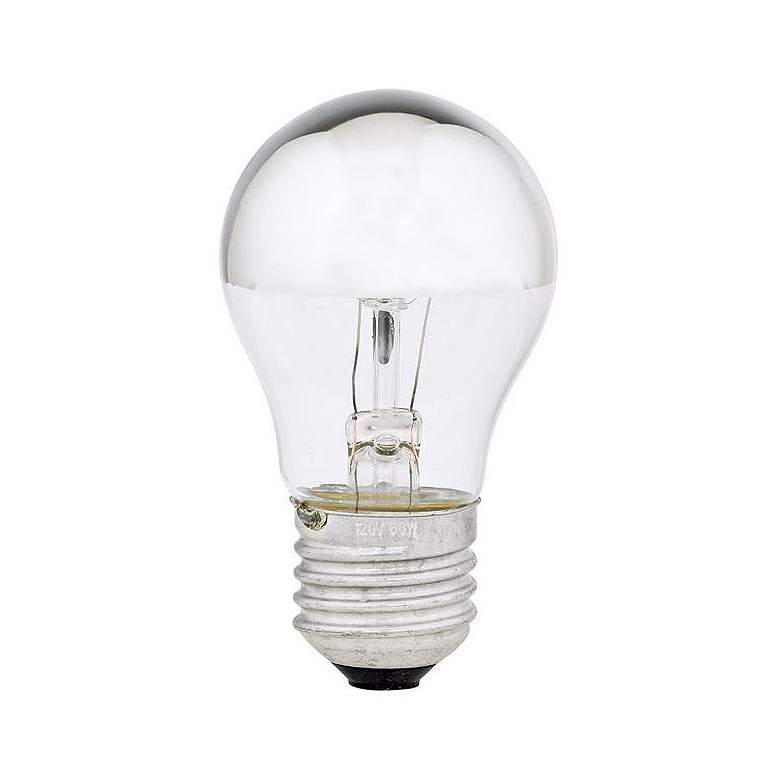 Image 1 60 Watt Half Chrome Mirrored A15 Light Bulb