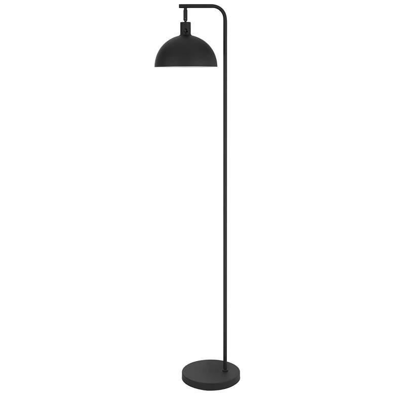 Image 1 60 Watt Koepel black metal hanging floor lamp with dome shade