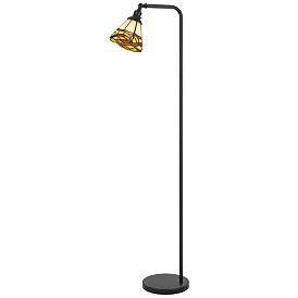 Image1 of 60 Watt Vittorio Downbridge Metal Tiffany Floor Lamp