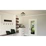 Thumbnail1 of Quoizel Paulsen 12" Wide Matte Black 4-Light Ceiling Light in scene