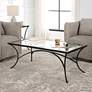 1_Uttermost Alayna 48" L x 18" H Black Coffee Table in scene