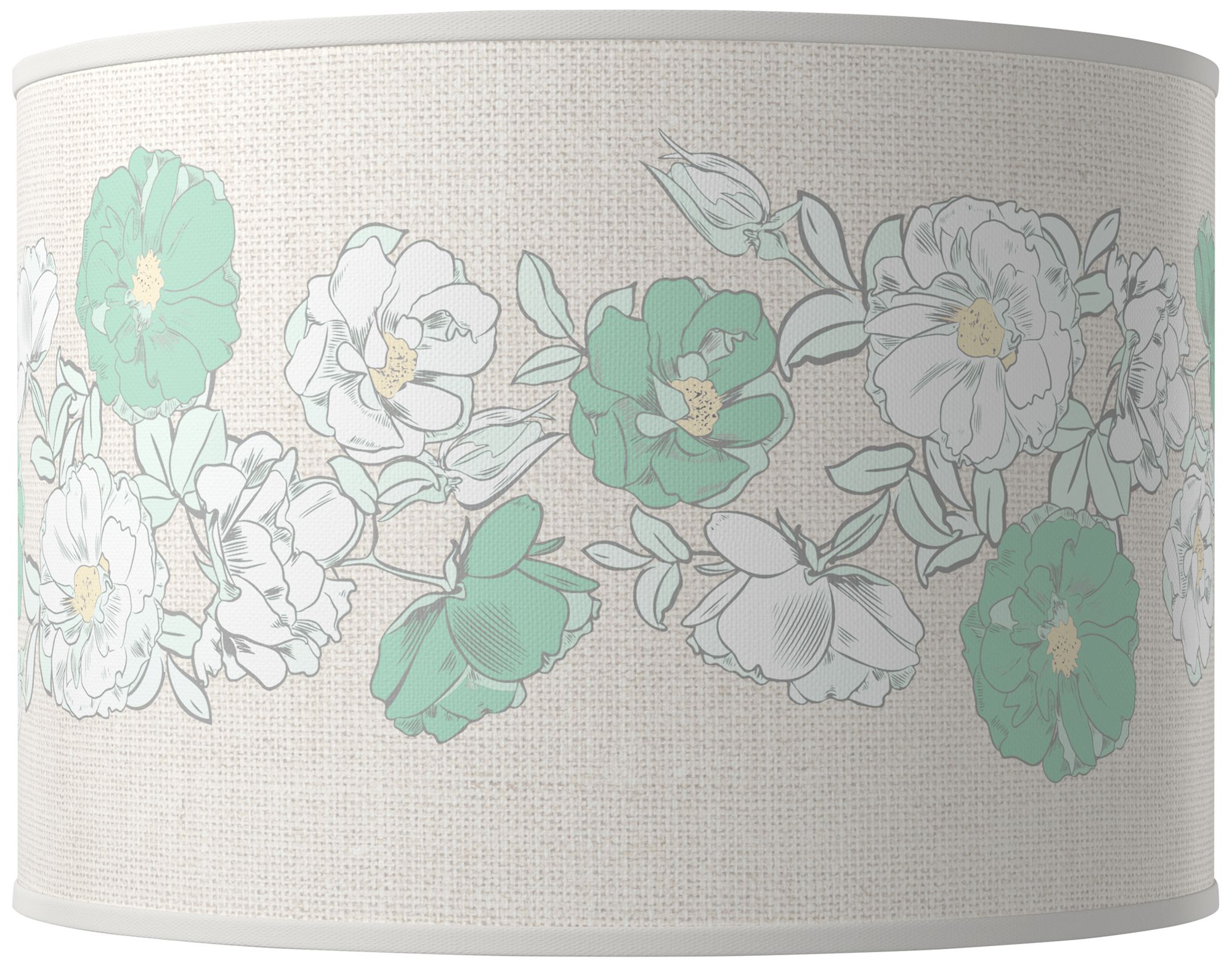 Grayed Jade Rose Bouquet Ovo Table Lamp