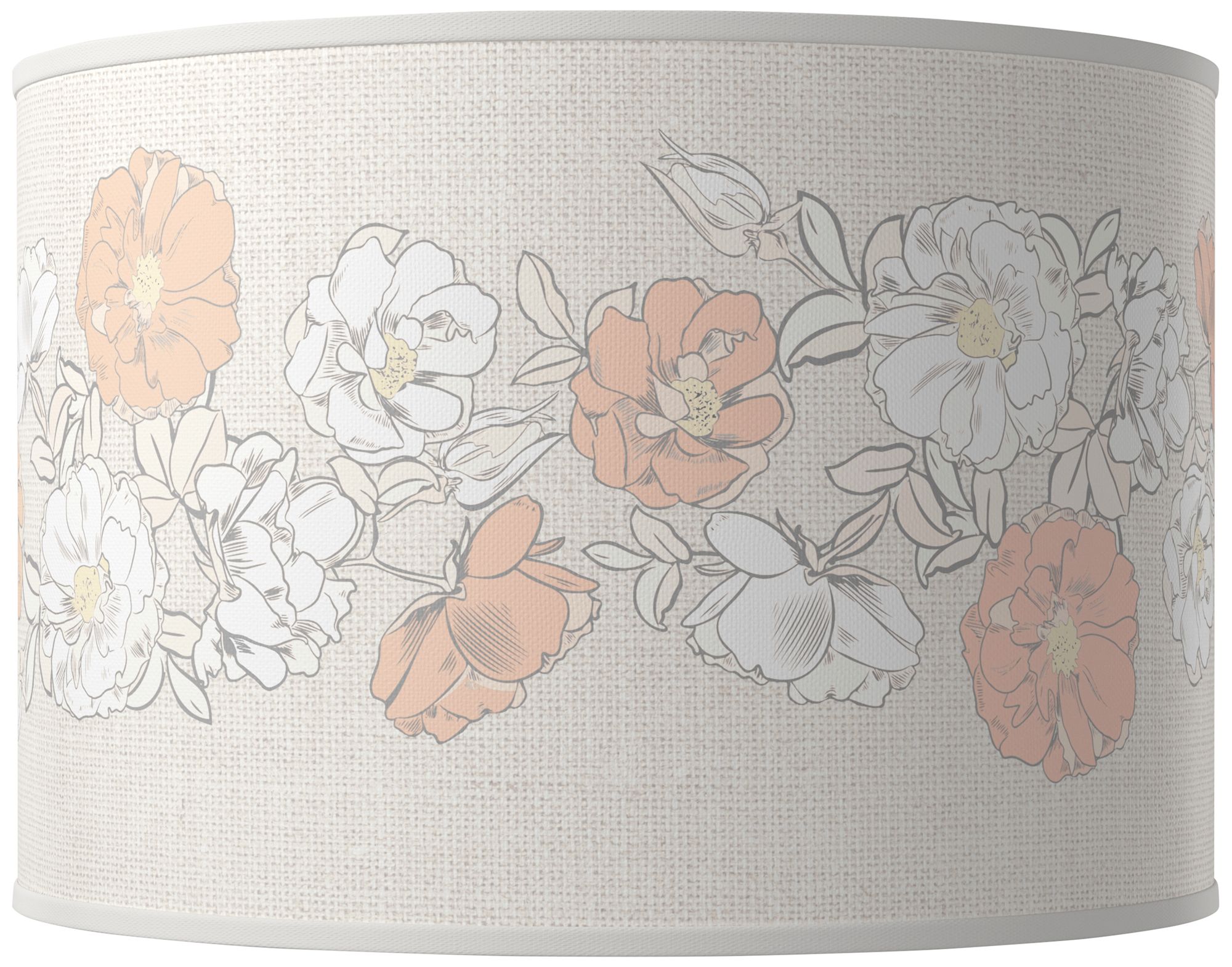 Linen Rose Bouquet Ovo Table Lamp