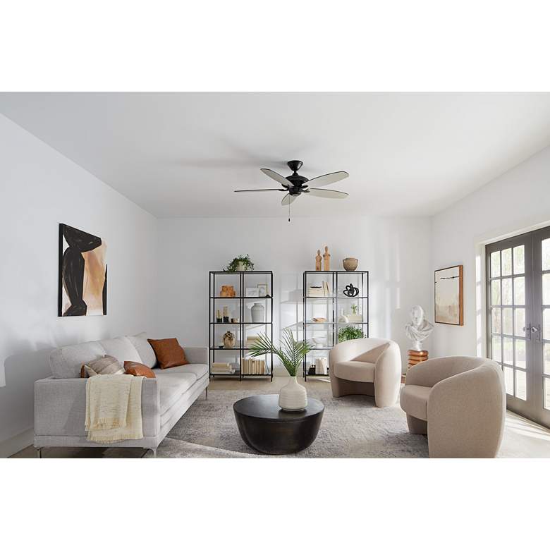 Image 1 Satin Black 52-in Renew Energy Star Fan in scene