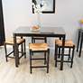 1_Carter 42" Wide Black Rectangular Bar Table in scene
