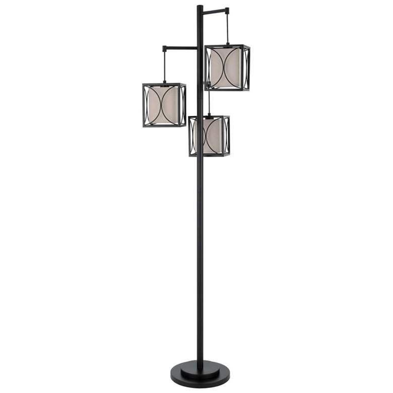 Image 1 60W Black Iron Lantern Floor Lamp