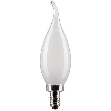 60W Equivalent 5.5W 2700K Flame-Tip White LED Candelabra Bulb by Satco