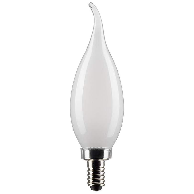 Image 1 60W Equivalent 5.5W 2700K Flame-Tip White LED Candelabra Bulb by Satco