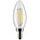 60W Equivalent 5.5W 5000K Clear Glass LED Candelabra B11 Bulb by Satco