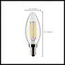 7_60W Equivalent 5.5W 5000K Clear Glass LED Candelabra B11 Bulb by Satco more views
