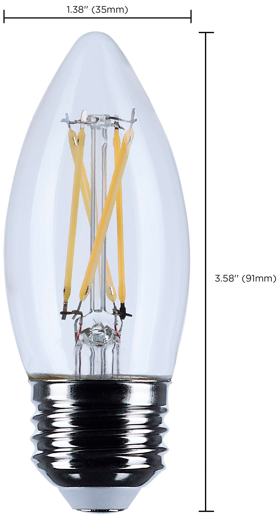 60W Equivalent 5.5W Dimmable LED Filament Standard Base Bulb by Satco