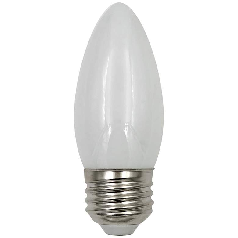 Image 1 60W Equivalent 5.5W Dimmable White Glass LED Torpedo Bulb