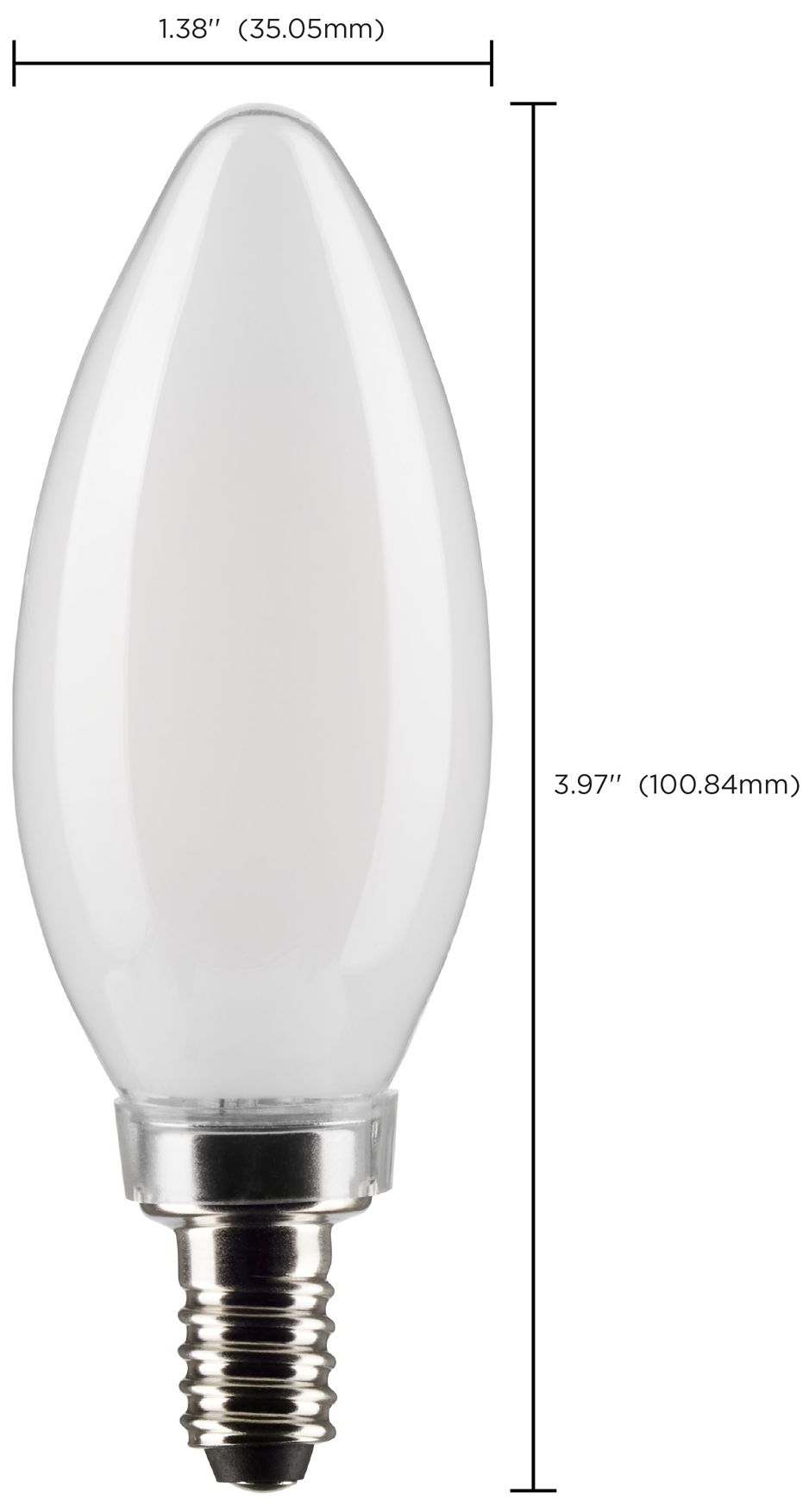 60W Equivalent 5.5W LED B11 E12 4000K Dimmable Bulb by Satco