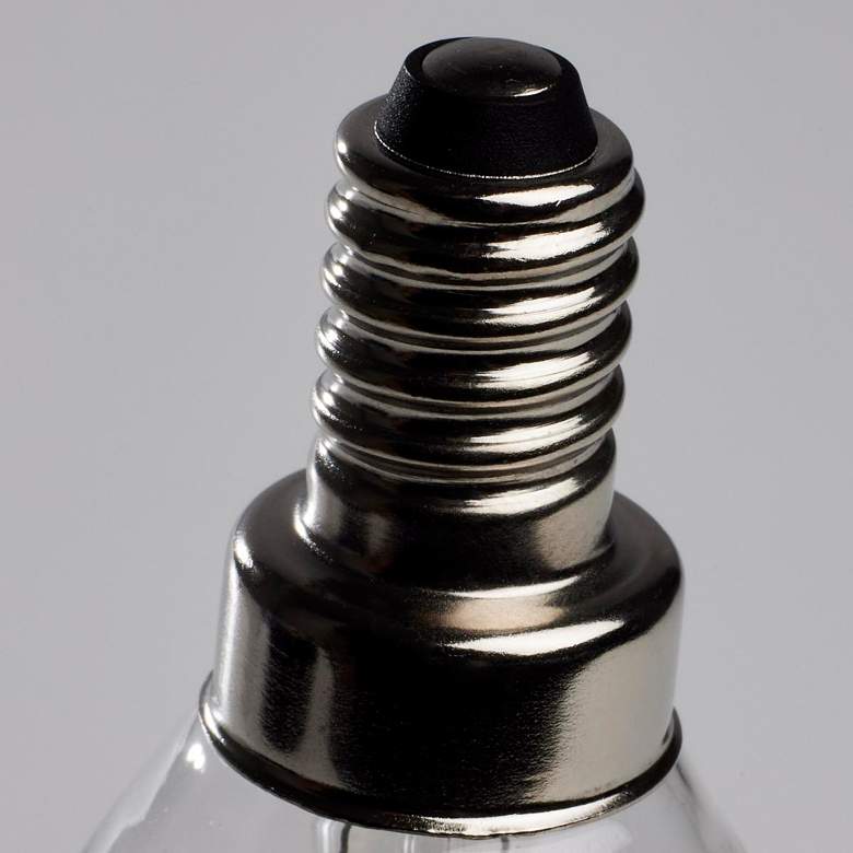 Image 3 60W Equivalent 5.5W LED Candelabra B11 Clear Glass Torpedo Bulb by Satco more views