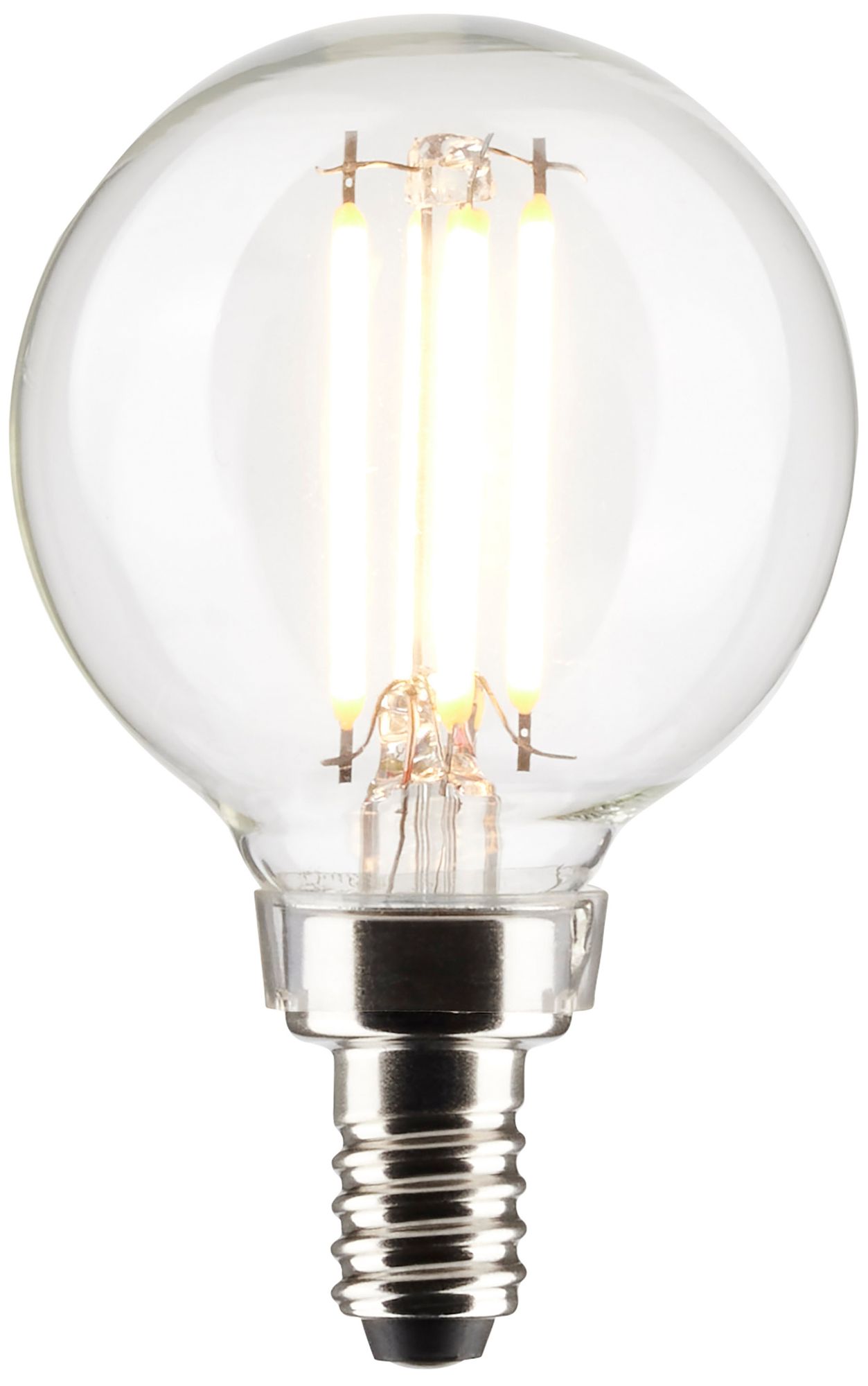 Image 2 60W Equivalent 5.5W LED Dimmable E12 3000K Clear G16.5 Light Bulb by Satco more views