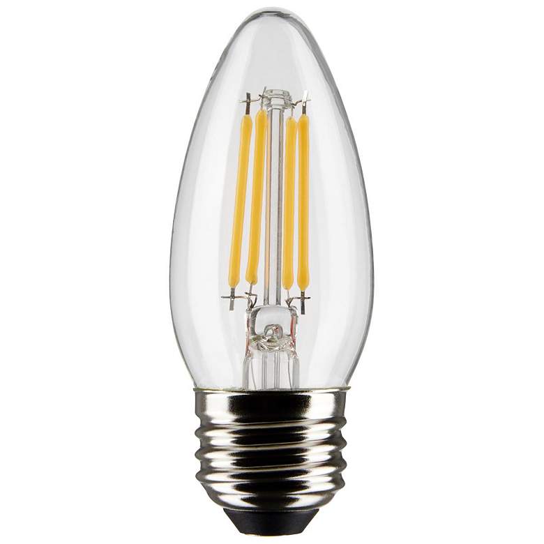 Image 1 60W Equivalent 5.5W LED Medium Base Clear B11 Candle Light Bulb by Satco