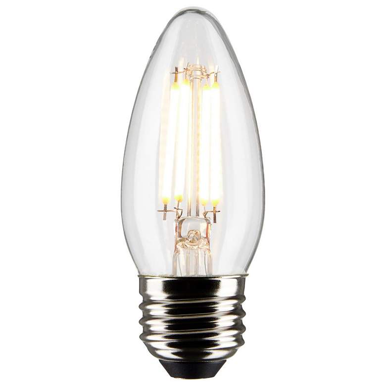 Image 2 60W Equivalent 5.5W LED Medium Base Clear B11 Candle Light Bulb by Satco more views