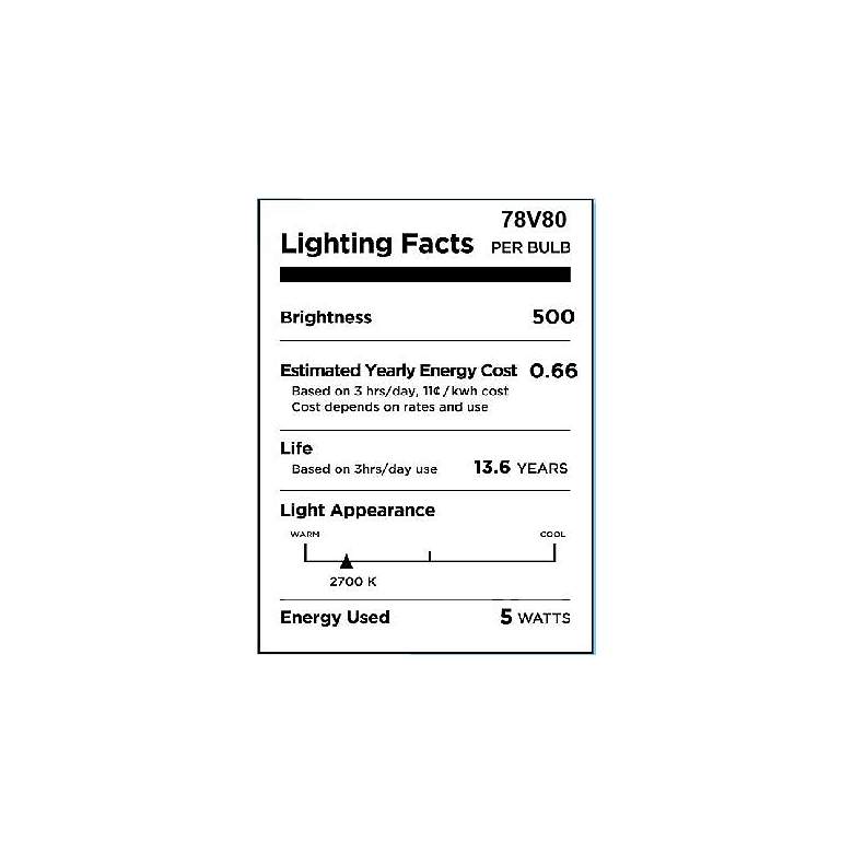 Image 2 60W Equivalent 5W Filament 12 Volt Non-Dimmable LED Bulb more views
