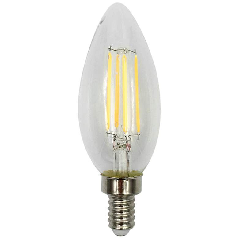 Image 1 60W Equivalent 5W Filament 12 Volt Non-Dimmable LED E12 Bulb