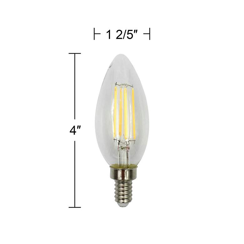Image 3 60W Equivalent 5W Filament 12 Volt Non-Dimmable LED E12 Bulb more views