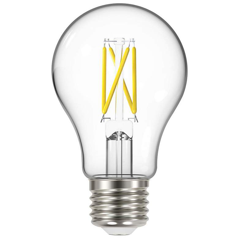 Image 1 60W Equivalent 6.5W LED Standard Clear Glass Dusk to Dawn Bulb by Satco