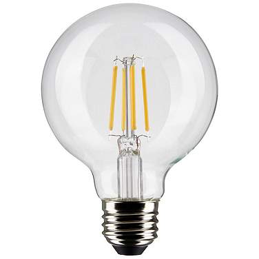 60W Equivalent 6W 2700K Dimmable Clear G25 Globe Standard Bulb by Satco
