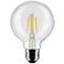 60W Equivalent 6W 2700K Dimmable Clear G25 Globe Standard Bulb by Satco